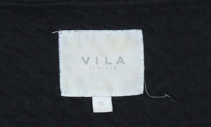 Womens UK Size XL VILA Black Cardigan Jumper