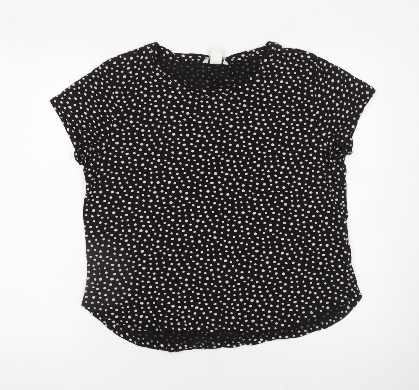 Womens UK Size 12 H&M Black Basic Blouse
