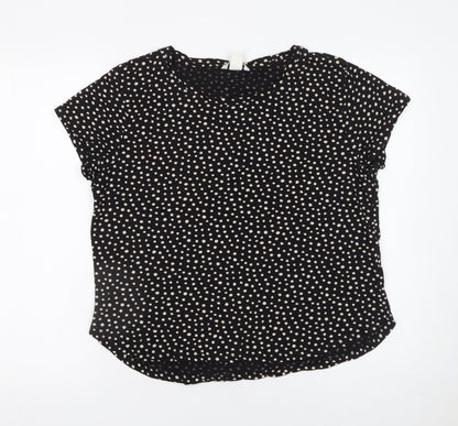 Womens UK Size 12 H&M Black Basic Blouse