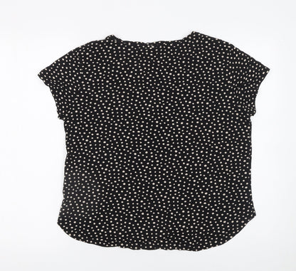 Womens UK Size 12 H&M Black Basic Blouse