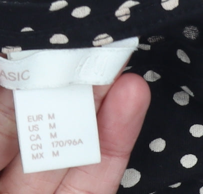 Womens UK Size 12 H&M Black Basic Blouse