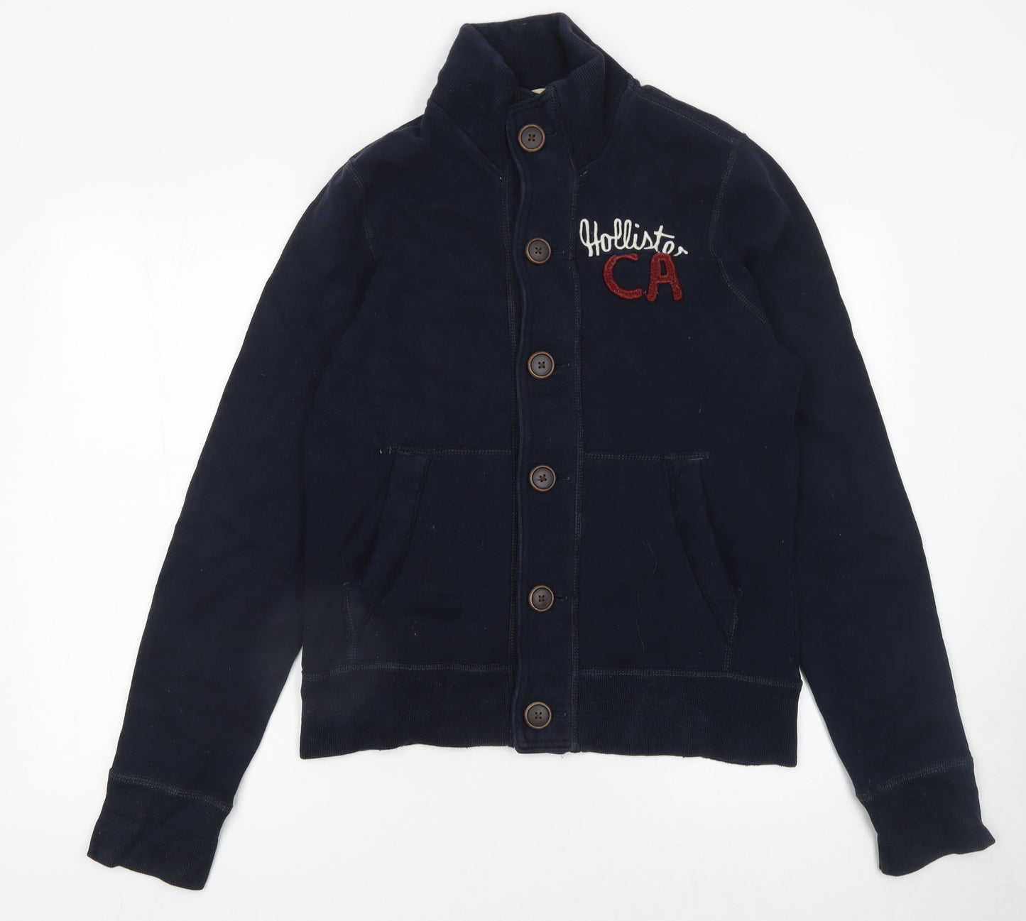 Mens UK Size M Hollister Blue Cardigan Jumper