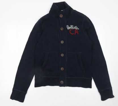 Mens UK Size M Hollister Blue Cardigan Jumper