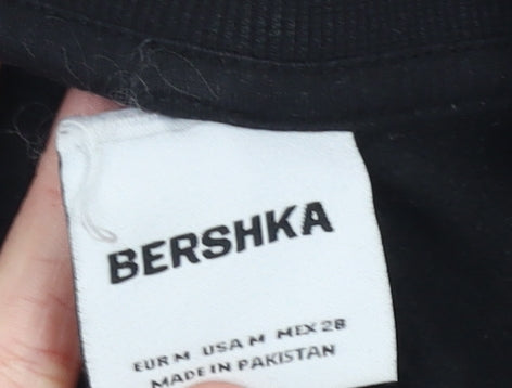 Womens UK Size 12 Bershka Black Pullover Sweatshirt