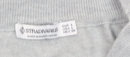 Womens UK Size 14 Stradivarius Grey Pullover Jumper