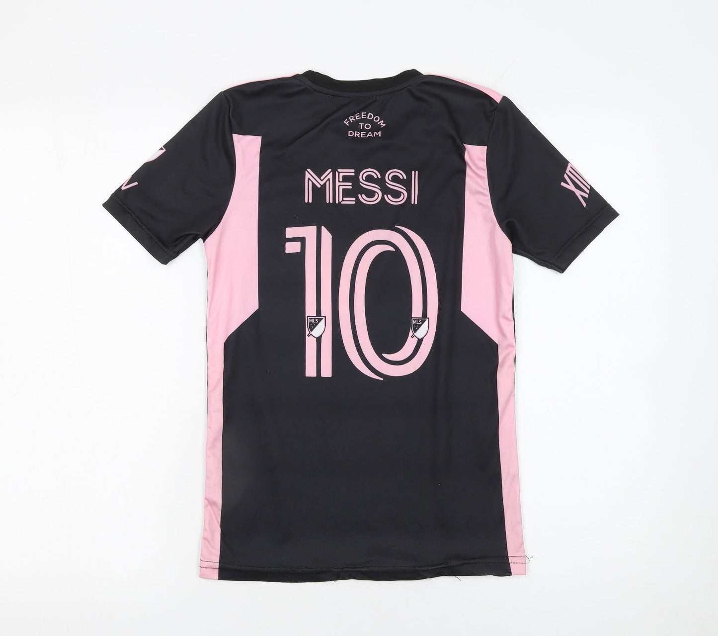 Adidas Boys Black Inter Miami Messi 10 Football Jersey Slim Fit Shirt Size 152