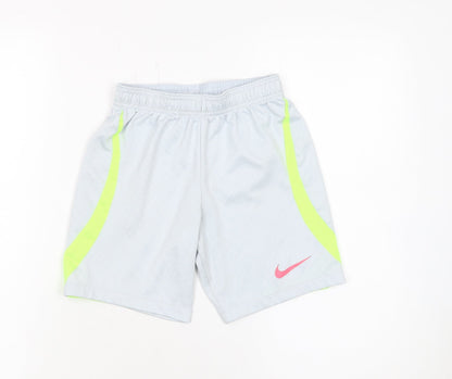 Nike Boys Grey Dri-Fit Athletic Shorts Size 9-10 Years Lightweight Sportswear