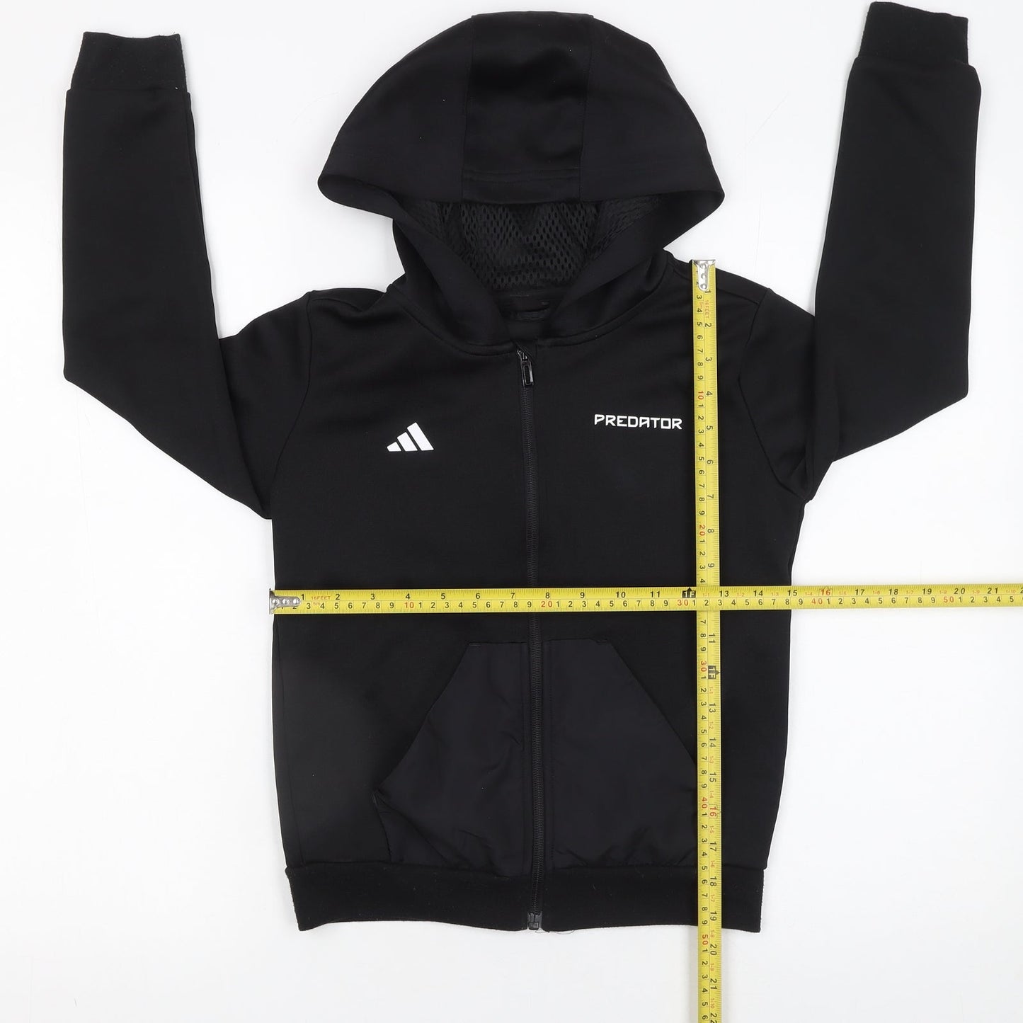 Boys UK Size 9-10 Years adidas Black Full Zip Hoodie