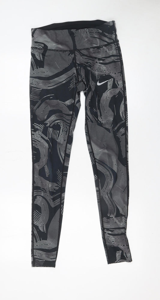 Womens UK Size S Nike Slim Fit Leggings Black Leggings