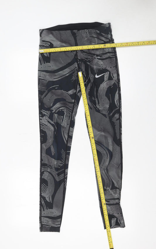 Womens UK Size S Nike Slim Fit Leggings Black Leggings