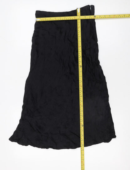 Womens UK Size XS Zara A-Line Satin Skirt