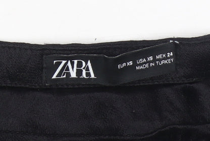 Womens UK Size XS Zara A-Line Satin Skirt