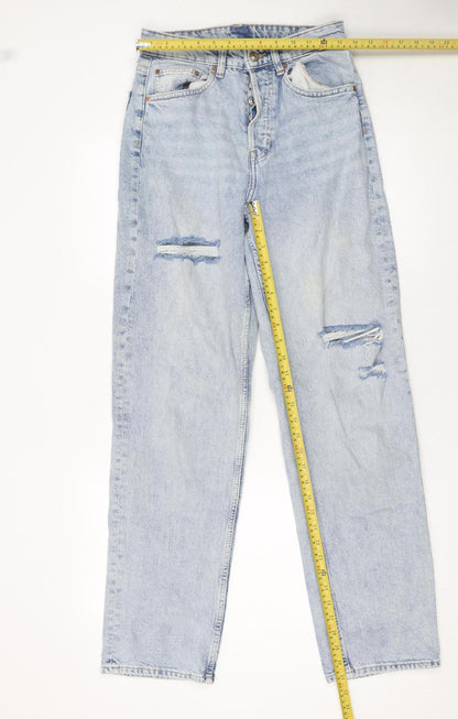 Womens UK Size 8 H&M Regular Fit Mom Blue Jeans