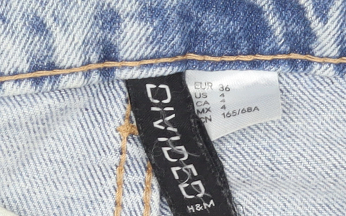 Womens UK Size 8 H&M Regular Fit Mom Blue Jeans
