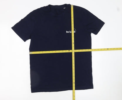 Womens UK Size M Stanley/Stella Blue Basic T-Shirt