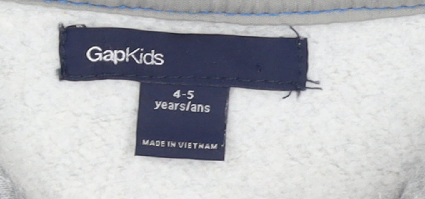 Boys UK Size 4-5 Years Gap Grey Full Zip Hoodie