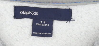 Boys UK Size 4-5 Years Gap Grey Full Zip Hoodie