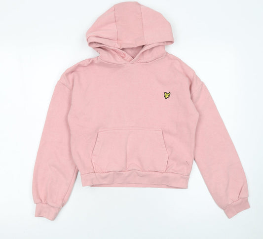 Girls UK Size 10-11 Years Lyle & Scott Pink Pullover Hoodie
