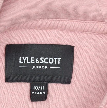 Girls UK Size 10-11 Years Lyle & Scott Pink Pullover Hoodie