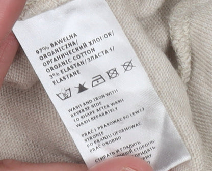 Womens UK Size 12 Féria Beige Pullover Jumper