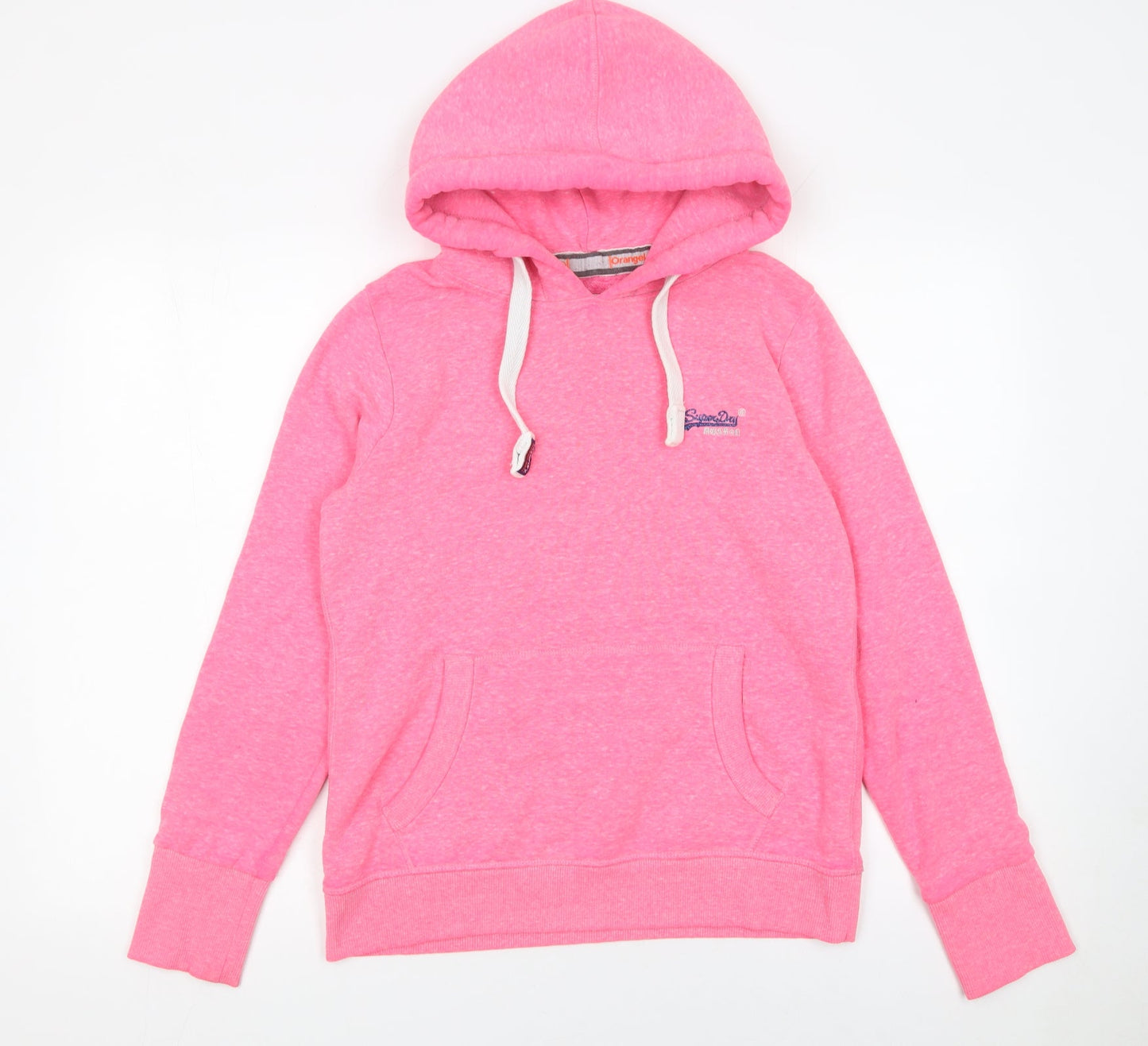 Womens UK Size L Superdry Pink Pullover Hoodie