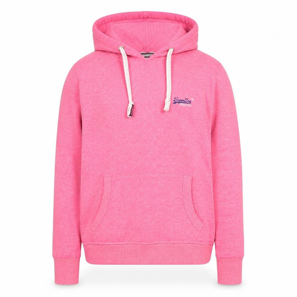 Womens UK Size L Superdry Pink Pullover Hoodie