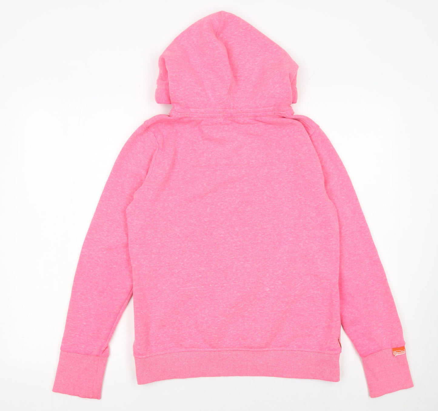Womens UK Size L Superdry Pink Pullover Hoodie
