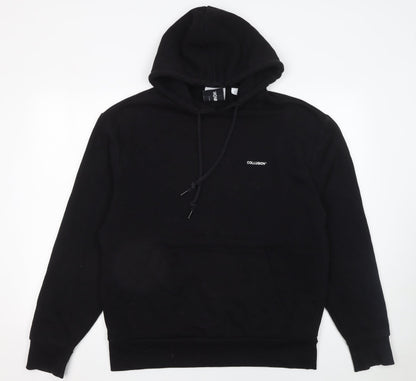 Womens UK Size 10 COLLUSION Black Pullover Hoodie
