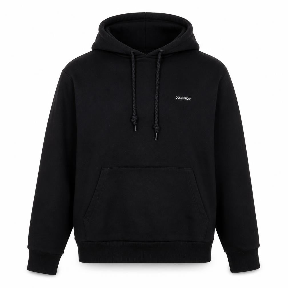 Womens UK Size 10 COLLUSION Black Pullover Hoodie