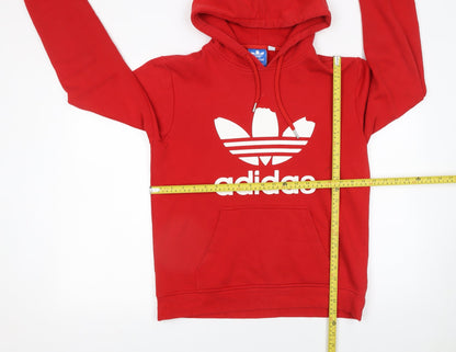 Mens UK Size S adidas Red Pullover Hoodie