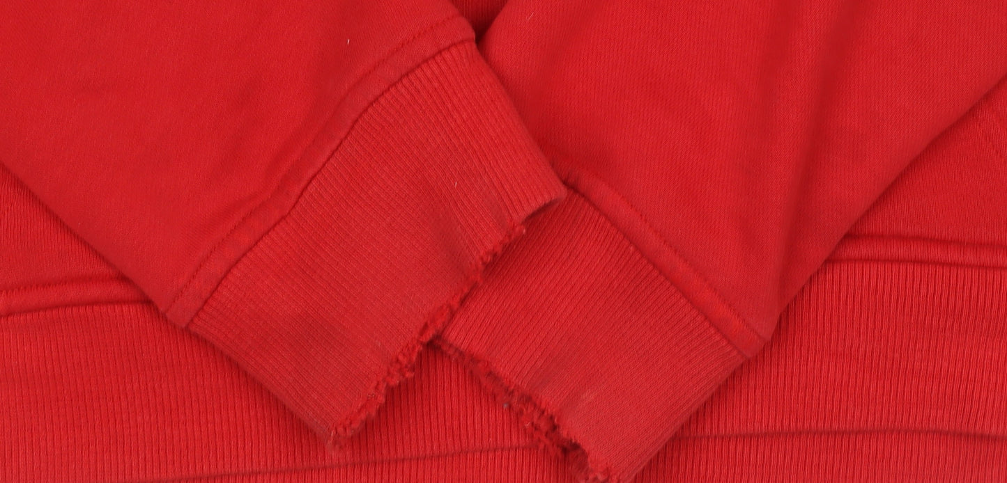 Mens UK Size S adidas Red Pullover Hoodie