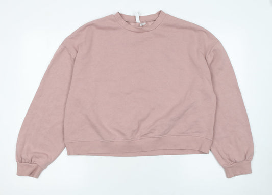 Womens UK Size 12 H&M Pink Pullover Sweatshirt