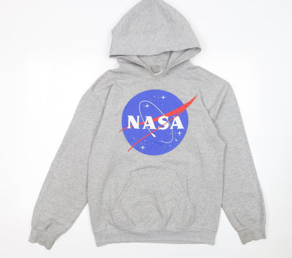 Mens UK Size S Gildan Grey Pullover Hoodie