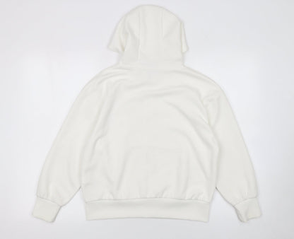 Girls UK Size 8 Years Primark White Full Zip Hoodie