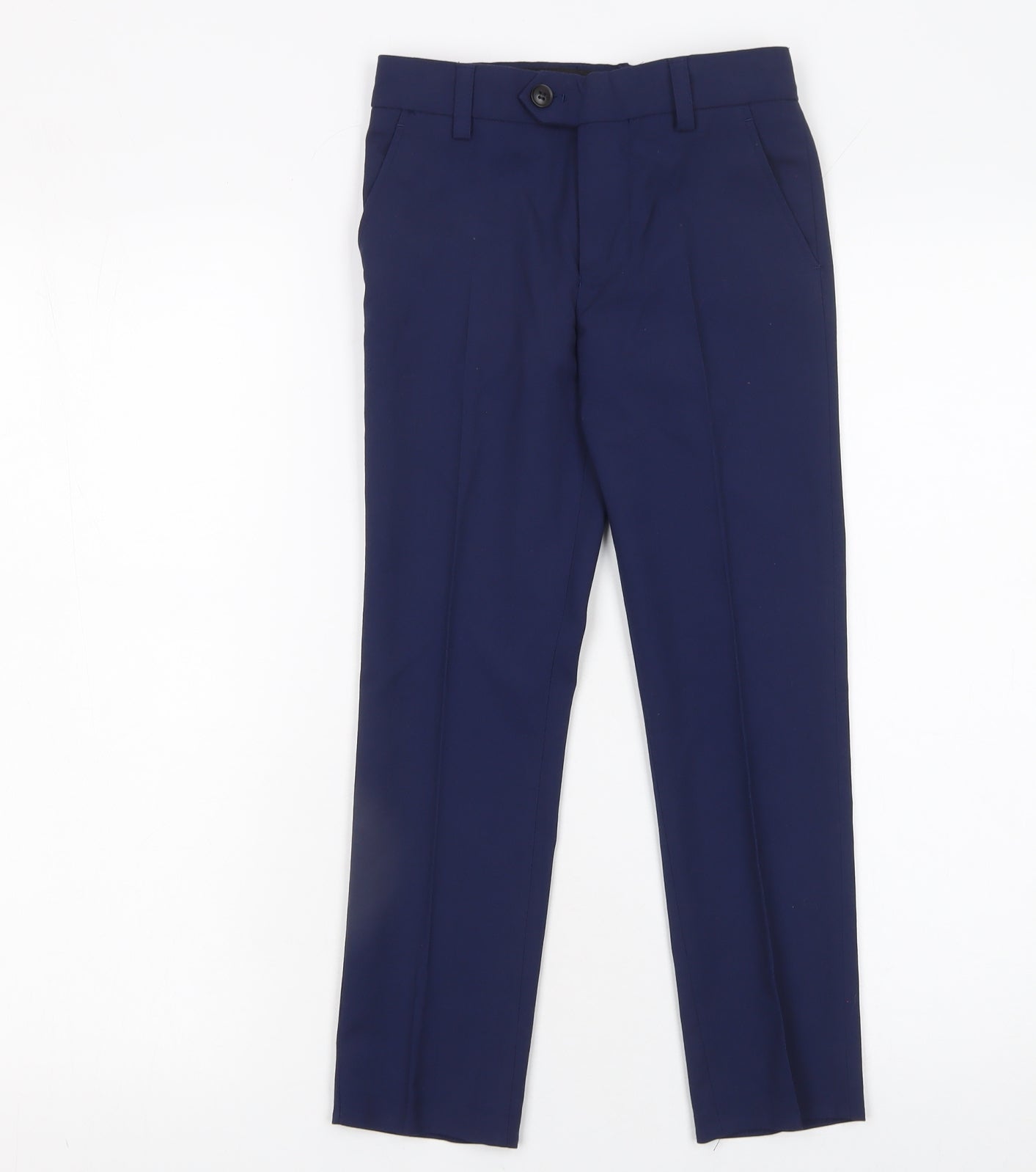 Boys UK Size 7 Years NEXT Regular Fit Dress Pants Blue Trousers