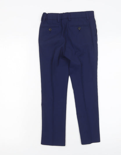 Boys UK Size 7 Years NEXT Regular Fit Dress Pants Blue Trousers