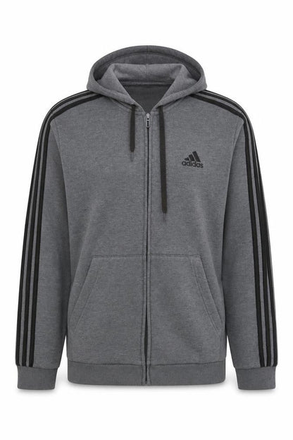 Mens UK Size L adidas Grey Full Zip Hoodie