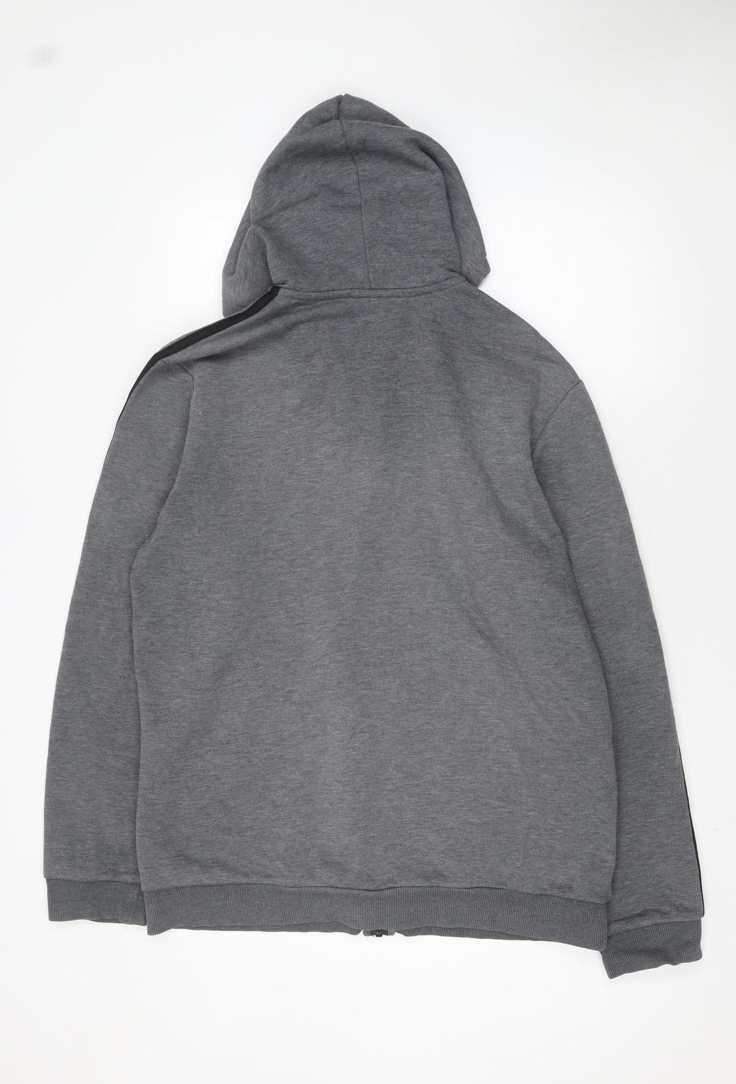 Mens UK Size L adidas Grey Full Zip Hoodie