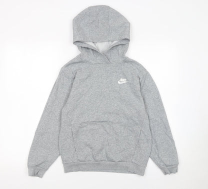 Boys UK Size 13-14 Years Nike Grey Pullover Hoodie