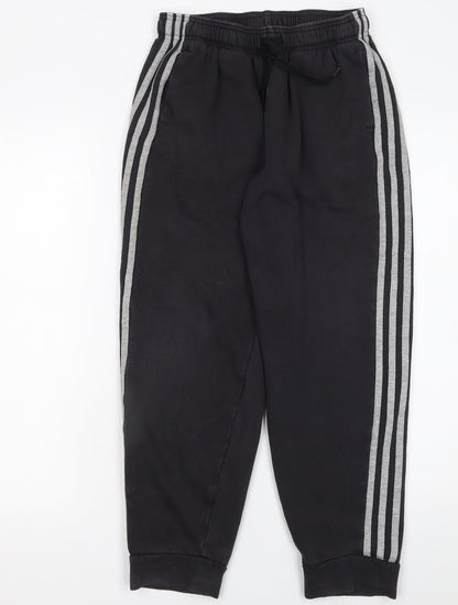Boys UK Size 13-14 Years adidas Regular Fit Jogger Black Trousers