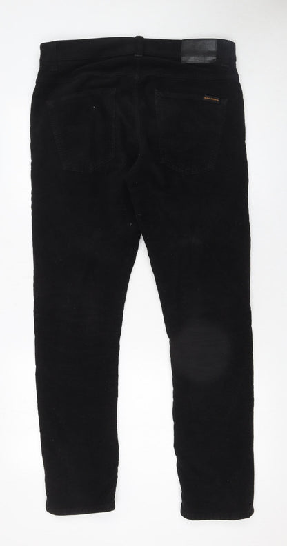 Womens UK Size 32 Nudie Jeans Co Slim Fit Casual Workwear Black Trousers