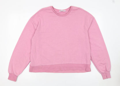 Womens UK Size 12 Stradivarius Pink Pullover Sweatshirt