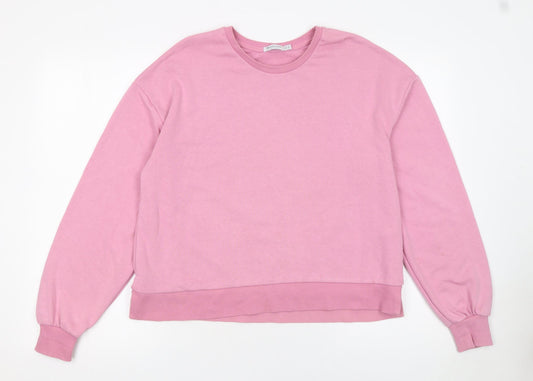 Womens UK Size 12 Stradivarius Pink Pullover Sweatshirt