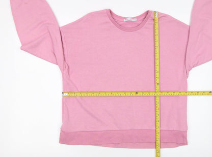 Womens UK Size 12 Stradivarius Pink Pullover Sweatshirt