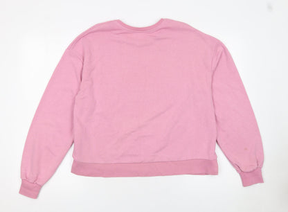 Womens UK Size 12 Stradivarius Pink Pullover Sweatshirt