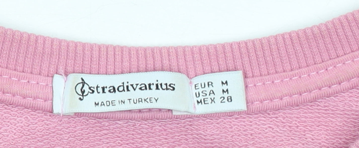 Womens UK Size 12 Stradivarius Pink Pullover Sweatshirt