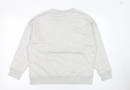 Marks and Spencer Women’s Grey Christmas Bear Long Sleeve Pyjama Top Size 8