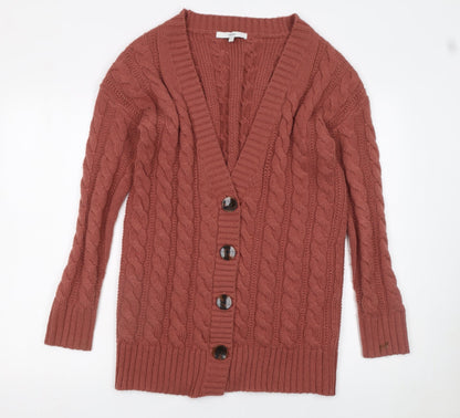 Womens UK Size XS NEXT Brown Cardigan Jumper