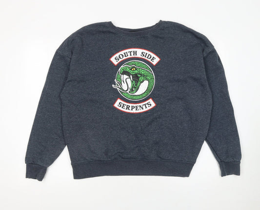 Womens UK Size L Riverdale Grey Pullover Sweatshirt