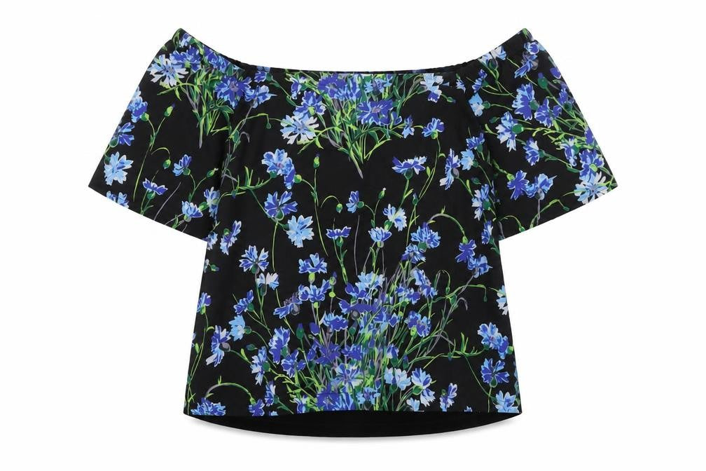 Womens UK Size 12 Warehouse Black Off the Shoulder Blouse